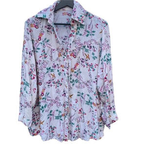 AIIT vintage floral blouse size large